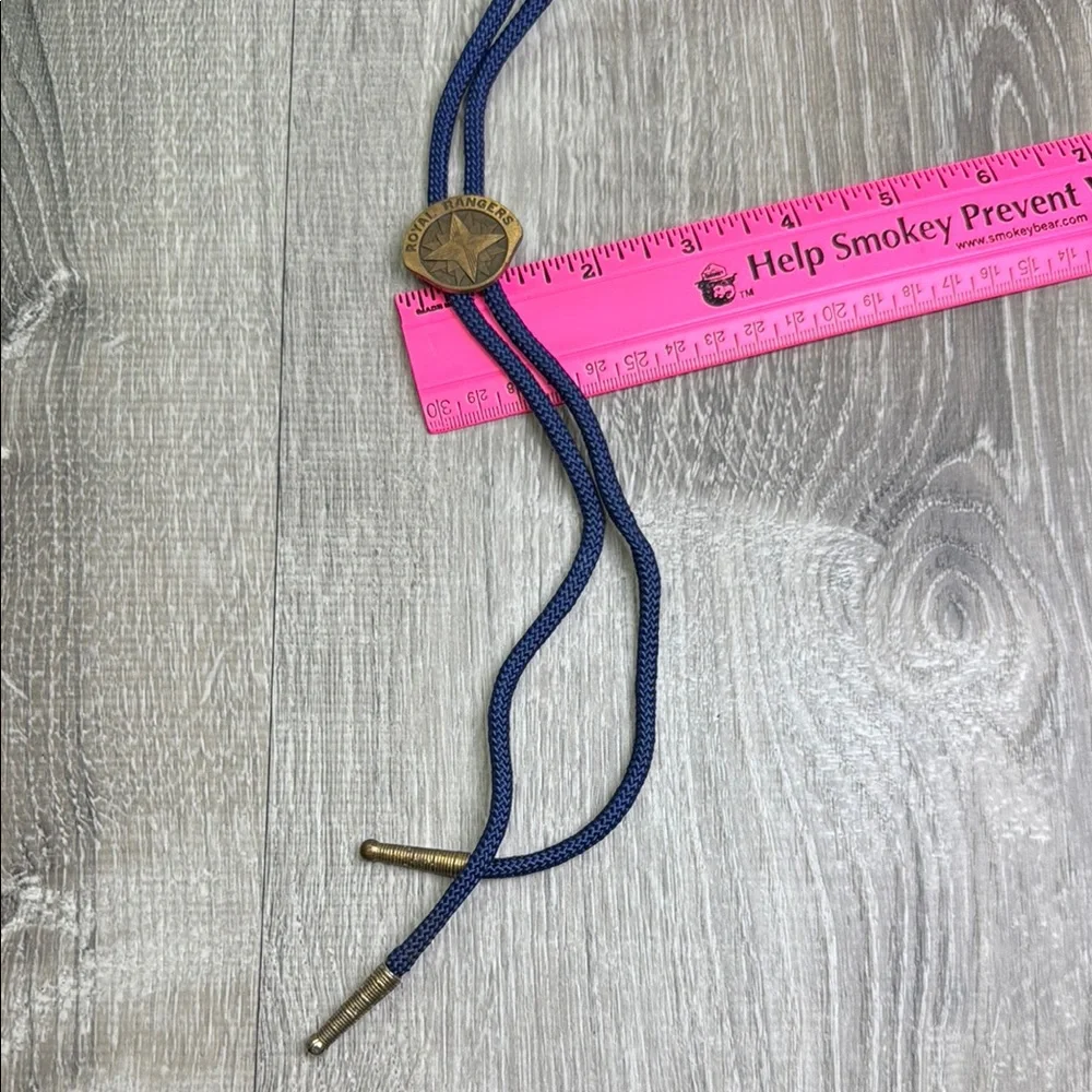 Navy Blue Bolo Tie with Emblem